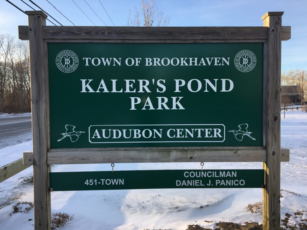 Kaler's Pond Park sign