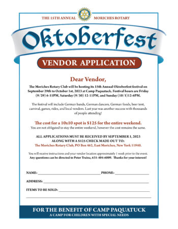 Oktoberfest Vendor Application